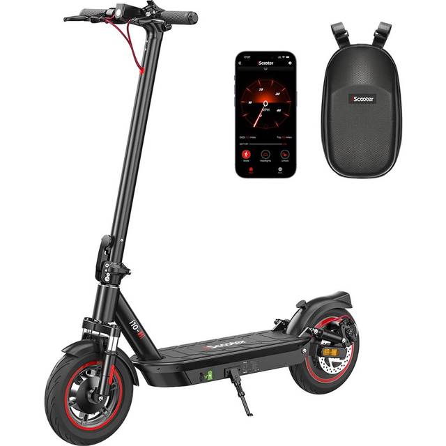 iScooter i10 elektrisk skoter, 650W motor, 36V 15Ah, 10-tums luftdäck, 40km/h Maxhastighet, 45km Max Räckvidd, i10