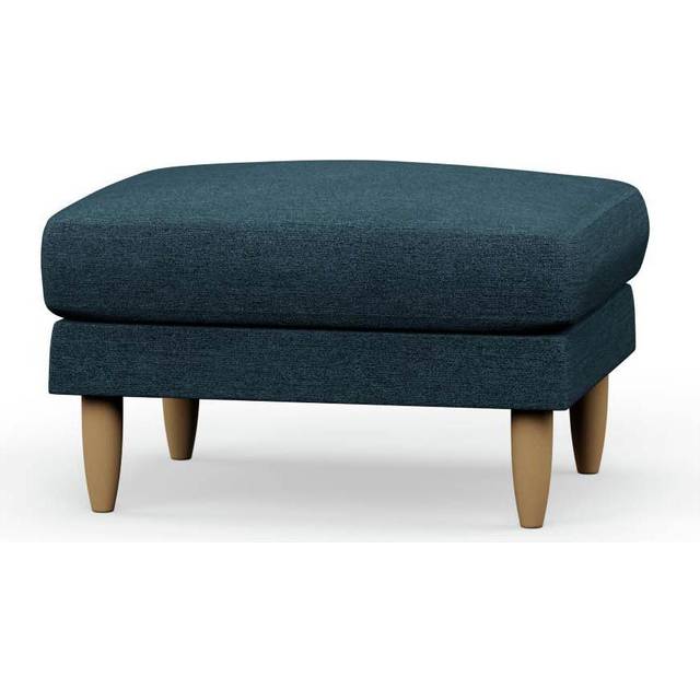 Hutch Fabric Footstool - Aegean Blue