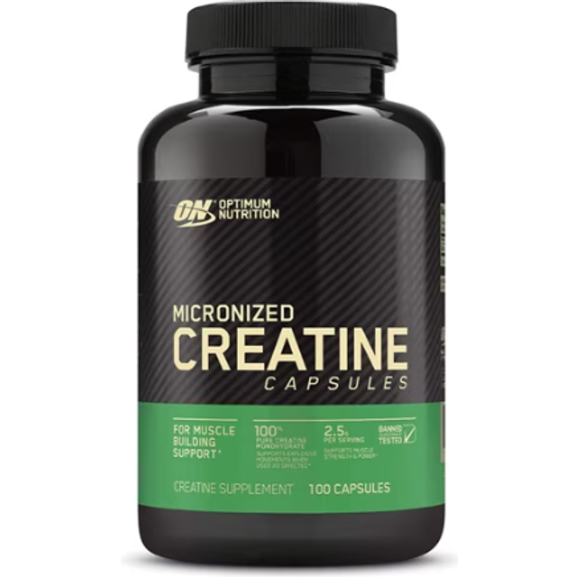 Optimum Nutrition  Micronized Creatine Capsules  2.5 g  100 Capsules (1.25 g per Capsule )