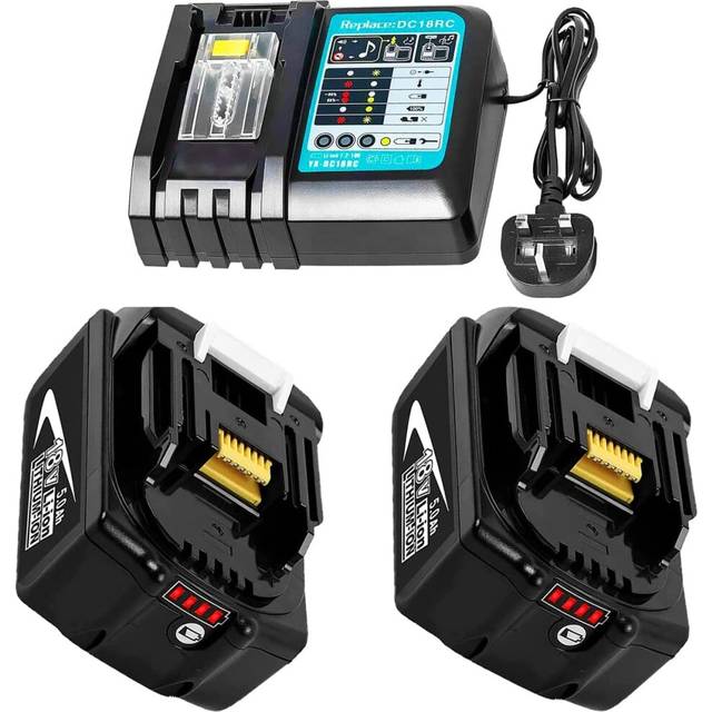 18V 2xBattery 5.5A BL1830 LXT400+DC18RC Charger-Makita Tool Compatible