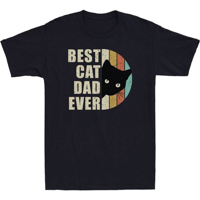 Best cat dad ever shirt funny father's day cat lover gift vintage men's t-shirt