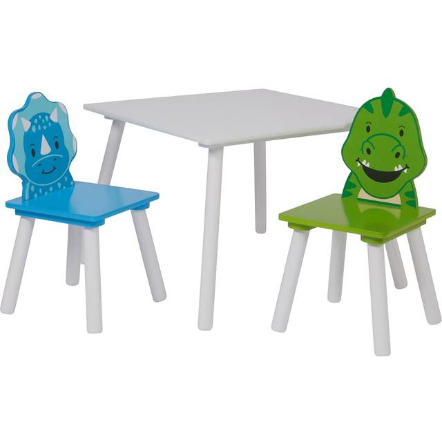 Liberty House Kids Dinosaur Table And Two Chair Set - Blue