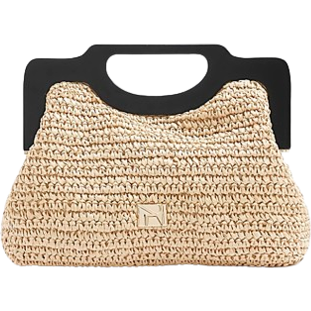 River Island Womens Beige Raffia Clutch Bag - One Size