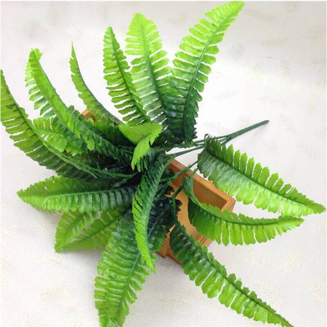 Simulation Fern Grass Green Plant  Artificial Persian Leaves Flowers Wall Hanging Plants Home Decoration Accessories