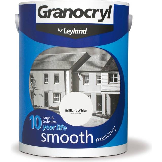 Granocryl Smooth Masonry Paint, 5L, Pure Brilliant White