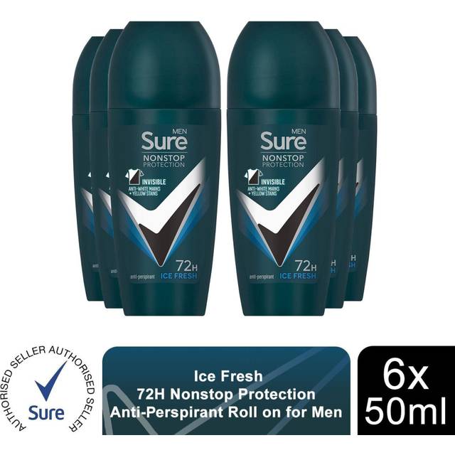 (Buy 6) Sure Men Anti-Perspirant Roll On Ice Fresh, 50ml
