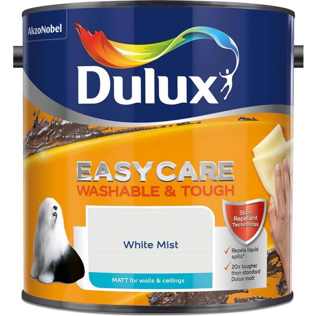 Dulux Easycare Washable & Tough White Mist Matt Emulsion Paint 2.5L
