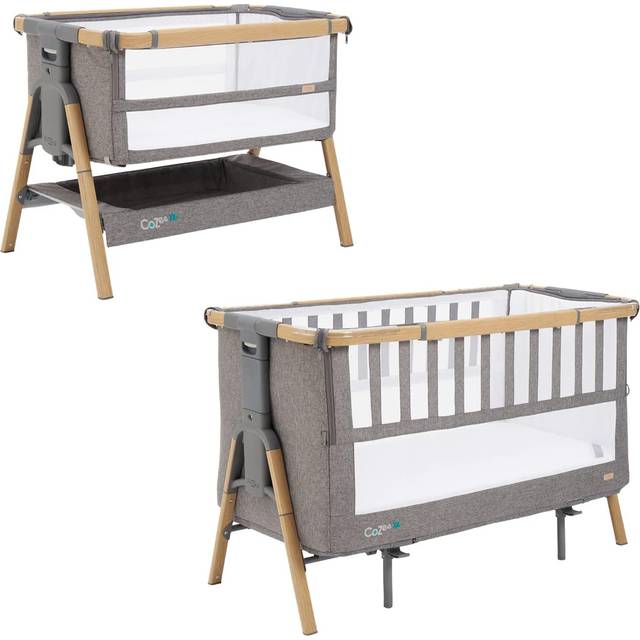 Tutti Bambini Cozee XL Bedside Crib & Cot - Charcoal Grey