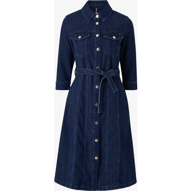 Robe midi en jean - Bleu - 40