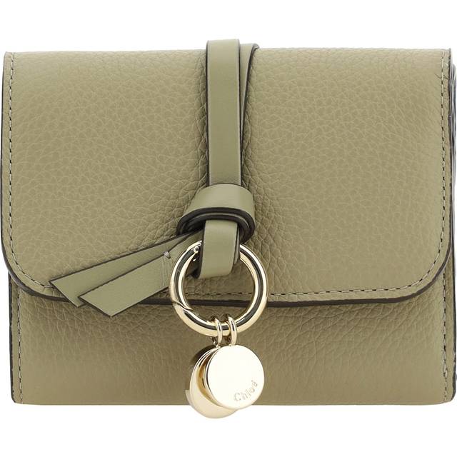 Chloe Small Alphabet Tri-Fold Wallet - Green (Size W: 4.3  x H: 3.5  x D: 1.6)