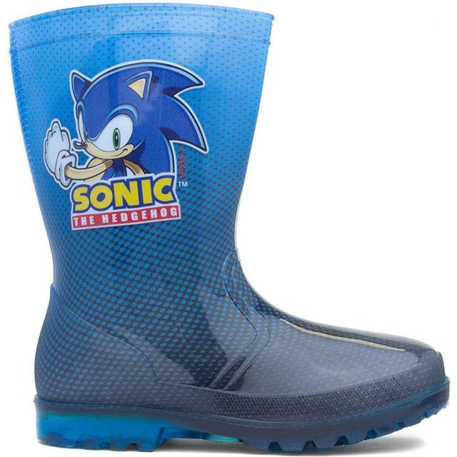 (8) Sonic Orton Blue Wellies Wellington Boots Boys