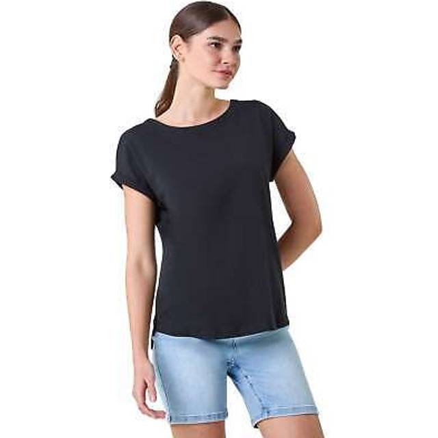 Plain stretch cotton jersey t-shirt for women uk - ladies roman