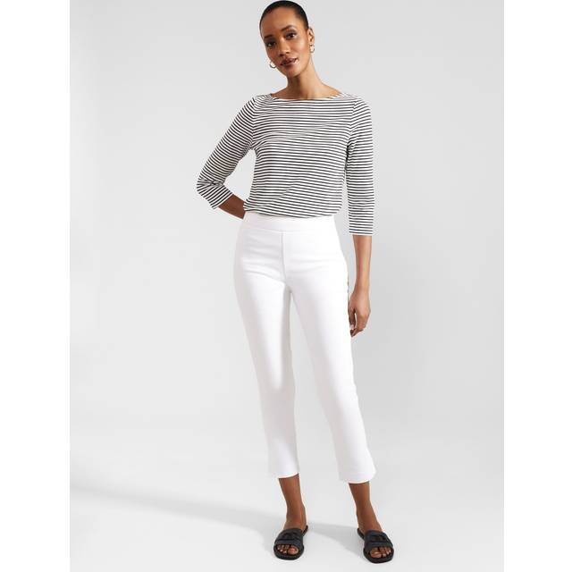 Hobbs Giselle Skinny Fit Capri Trousers, White