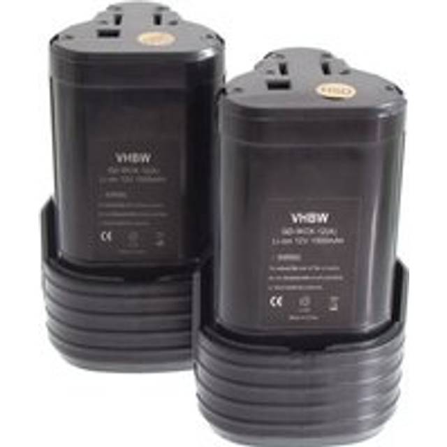 vhbw 2x Battery compatible with Worx WX283, WX128, WX382, WX382.2, WX382.4, WX382.3, WX126, WX128.2 Power Tools (1500 mAh, Li-Ion, 12 V)