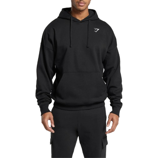 Crest Oversized Hoodie - Black