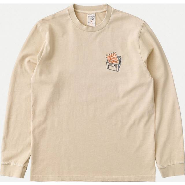 Long sleeve T-shirt Nudie Jeans Rudie Dance Dance Dance - Beige