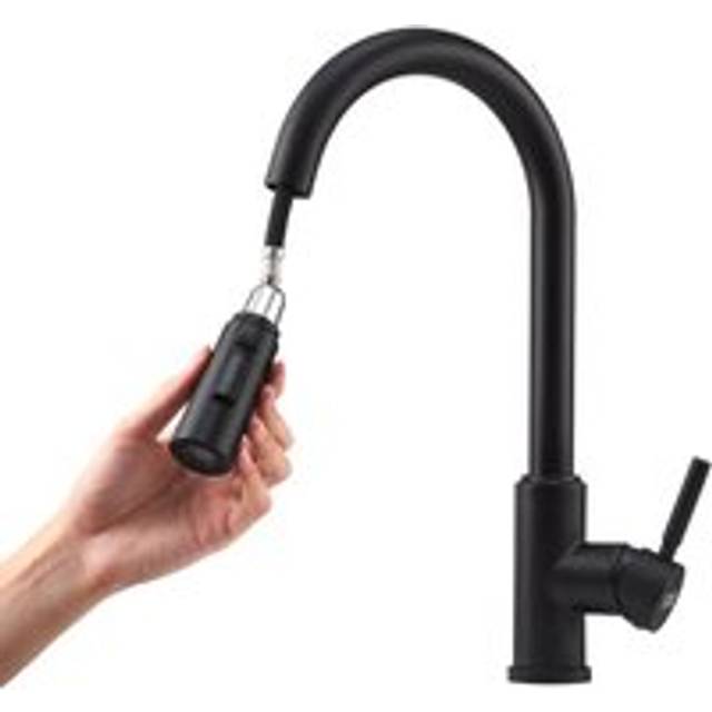 Black Modern Single Handle Kitchen Faucet - One Size
