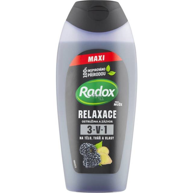 Radox Men Feel Wild Duschtvål för ansikte, kropp och hår för män 400 ml