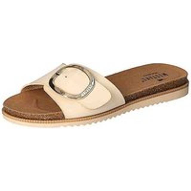 Mustang Large Buckle Sliders - Off White