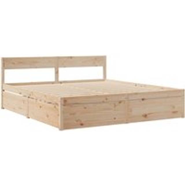 Vidaxl Bed Frame Without Mattress 200x200 Cm Solid Wood Pine