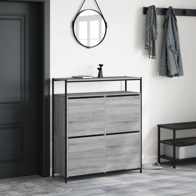 12 Pair Shoe Storage - Grey Sonoma (12)