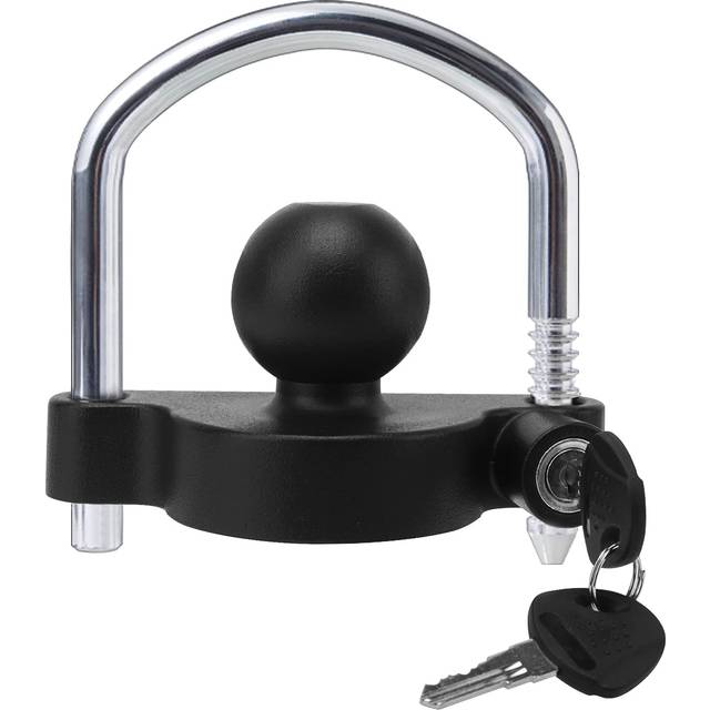 METOWARE Trailer Coupler Lock Universal Adjustable HeavyDuty Steel Trailer Hitch Lock  Anti Theft Trailer Ball Lock Towing Lock