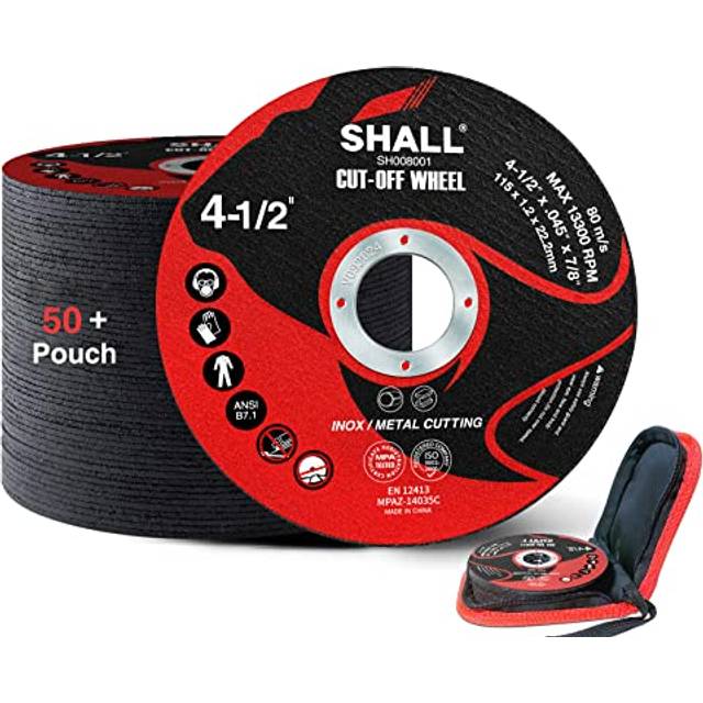 SHALL 50-Pack cut Off Wheels 4 12 x 78 Inch  cutting Wheel with Pouch