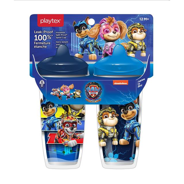 Playtex Baby Sipsters Stage 3 PAW Patrol Spout Cups  Spill-Proof  Leak-Proof  Break-Proof - Red & Blue  9 Oz  2 Count