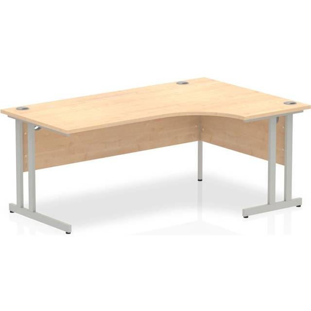Impulse 180 Cm W L-Shape Computer Desk - Silver (73cm H x 180cm W x 120cm D)