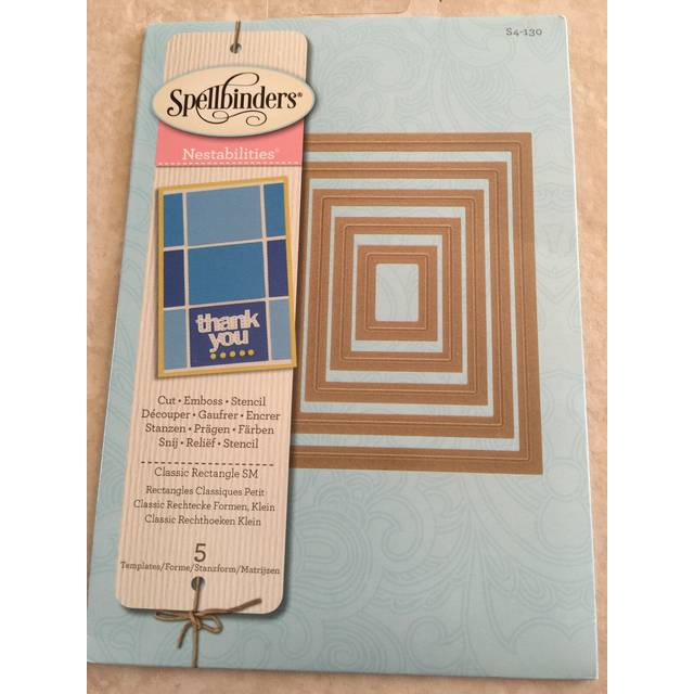 Spellbinders S4130 Nestabilities Small Classic Rectangles EtchedWafer Thin Dies