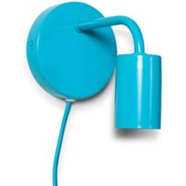 Plug in Colour Pop Blue Wall Light, Easy Fit Wall Lamp