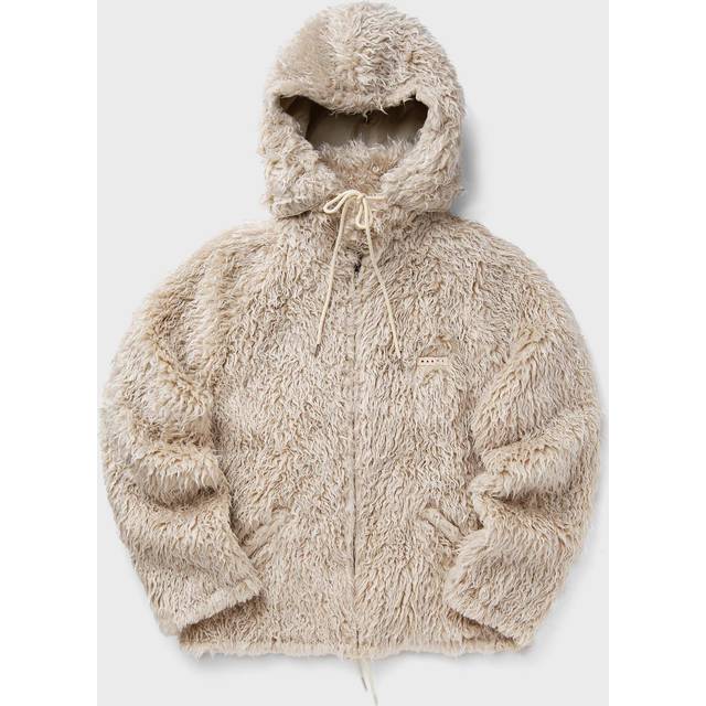 Marni Faux Shearling Hooded Jacket - Cream - 52