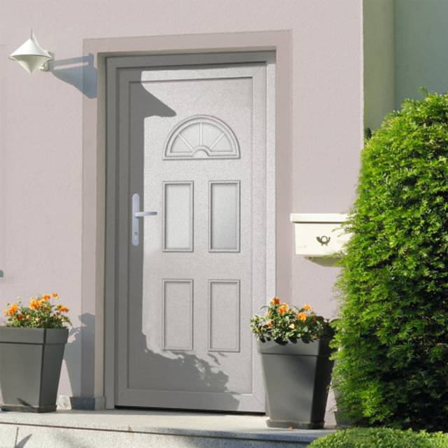 Ytterdörr vit 88x190 cm PVC