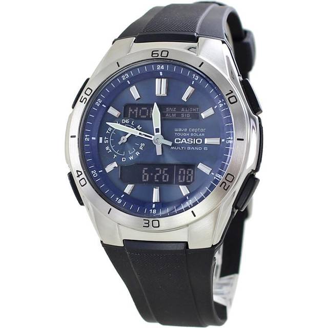 Casio wave ceptor wva-m650-2ajf tough solar men's watch atomic radio navy blue