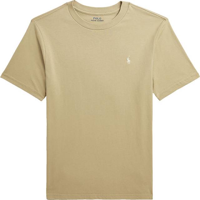 Polo Ralph Lauren Girls Khaki Kids Boys&#39; Logo-embroidered Short-sleeve Cotton T-shirt 6 Years - KHAKI