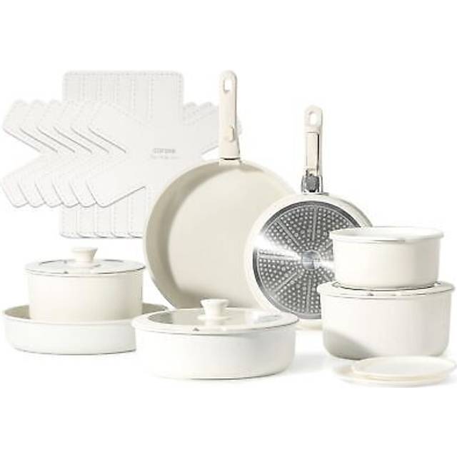 CAROTE 21pcs Detachable Handle Pots and Pan Set  Nonstick Induction Co