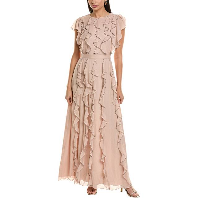 Ted Baker Ruffle Maxi Dress With Metal Ball Trim