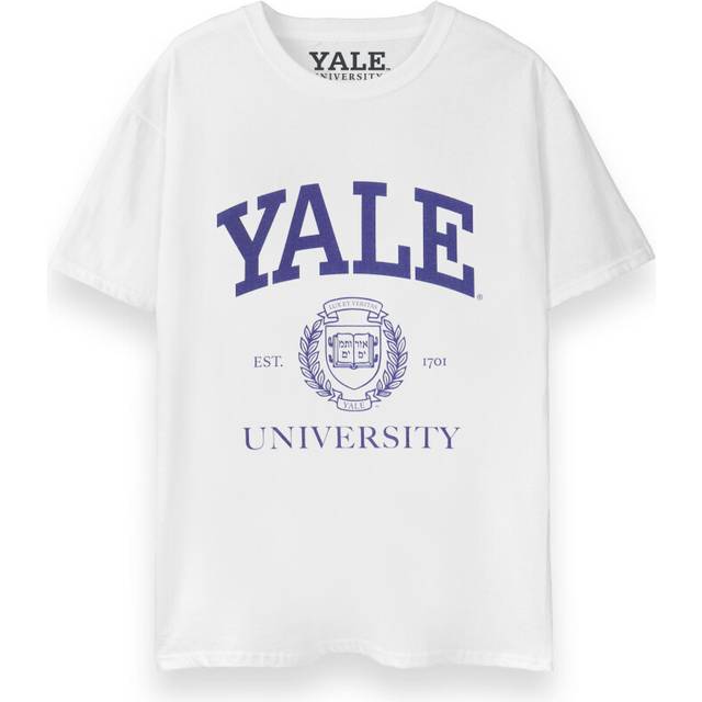 (Small) Yale Short Sleeved T-Shirt (Unisex White)