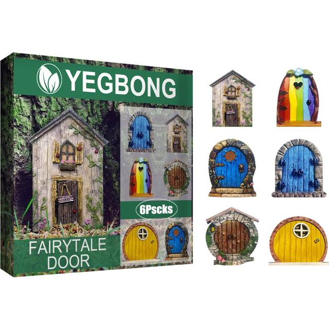 (Style 2) Garden Decorative Fairy Door Gnome Decorative Fairy Door Wooden Garden Decoration