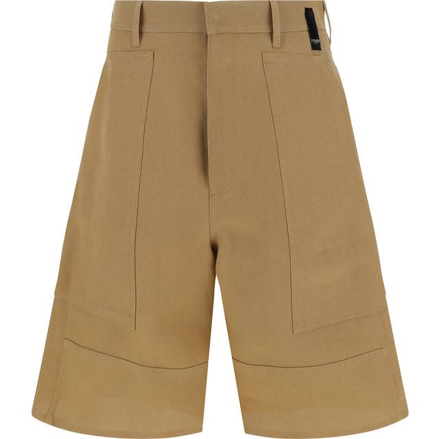 Fendi, Shorts, Herr, M, Shorts med logga - beige (M)