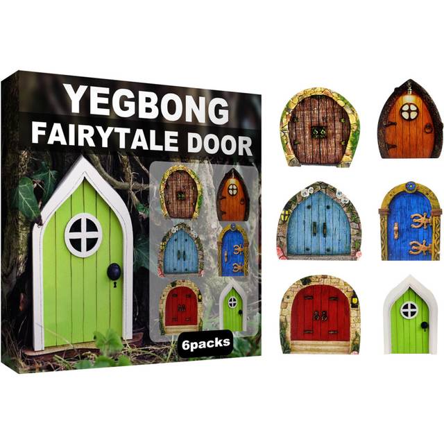 (Style 1) Garden Decorative Fairy Door Gnome Decorative Fairy Door Wooden Garden Decoration