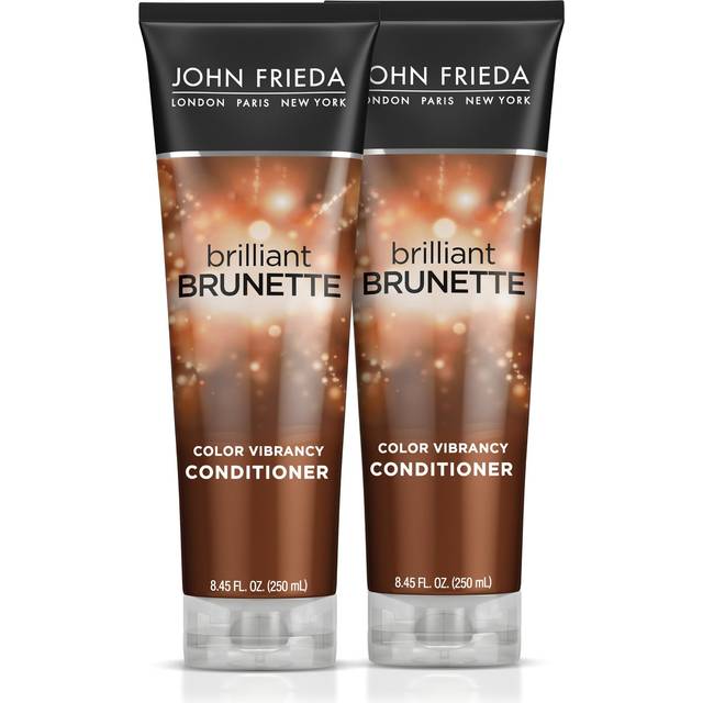 John Frieda Brilliant Brunette Color Protecting Conditioner  For Maintaining Color Treated Hair  Anti-Fade Conditioner  2-8.45 Oz