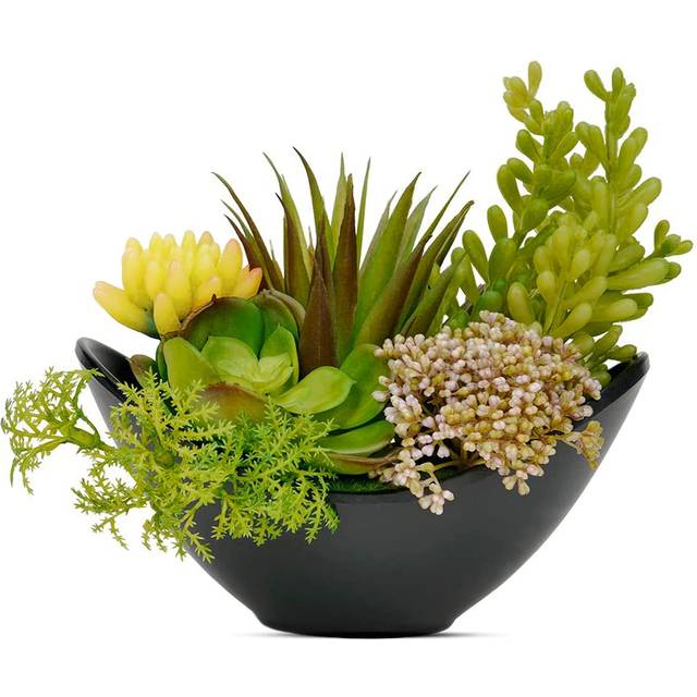 luxsego Artificial Succulents Plants  Fake Potted Plants - 7.2 Inch Fa