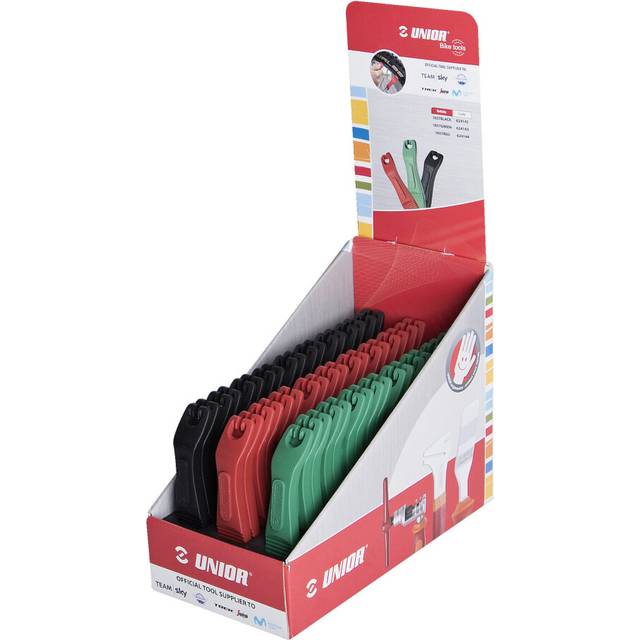 UNIOR Tool - Set Of Tire Levers In A Box, 27 Pairs - RED - Colour: RED