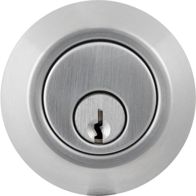 BRINKS Commercial - Single Cylinder Deadbolt Lock  Satin Chrome Finish