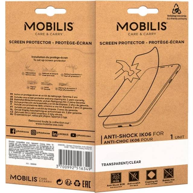 Mobilis 036301 mobile phone screen/back protector Clear screen protector Samsung 1 pc(s)