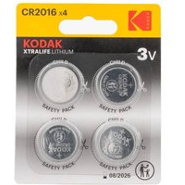 Kodak Lithium Button Cell Battery CR2016 (Pack of 4)