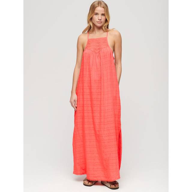 Superdry Damen Koralle Mini Strandkleid Spitzendetails, Größe: 36 - Größe: 36