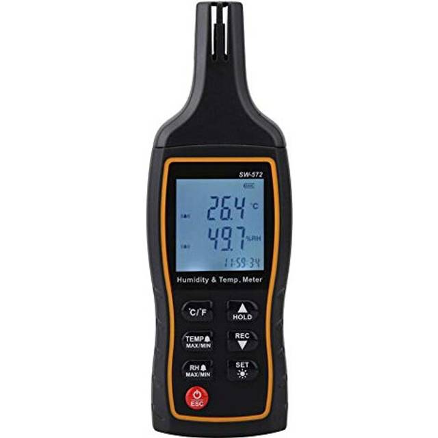 SW-572 Digital LCD Thermo-Hygrometer, Handheld Digital Temperature Detector Hygrometer Humidity Monitor