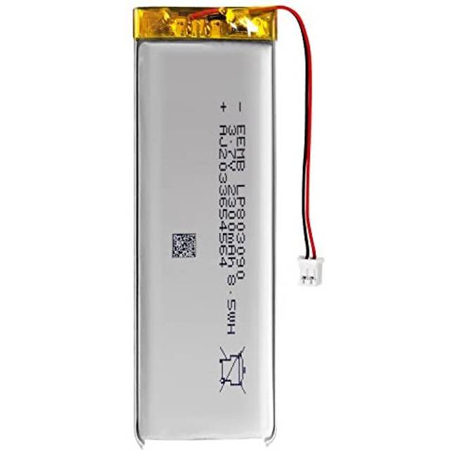 Lithium Polymer battery 3.7V 2300mAh 803090 Lipo Rechargeable Battery Pack with wire JST Connector-confirm device & connector polarity before purchase